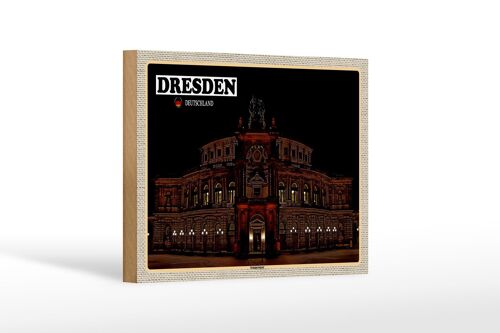 Holzschild Städte Dresden Sächsische Schweiz 18x12 cm Dekoration