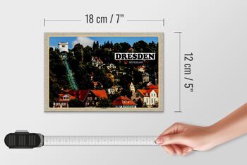 Panneau en bois villes Dresde Allemagne Loschwitz 18x12 cm décoration 4