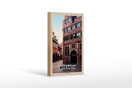 Holzschild Städte Bremen Deutschland Bremerhaven 12x18 cm Dekoration