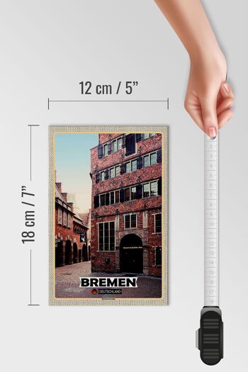 Panneau en bois villes Brême Allemagne Bremerhaven 12x18 cm décoration 4