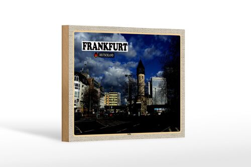 Holzschild Städte Frankfurt Gallus Altstadt 18x12 cm Geschenk