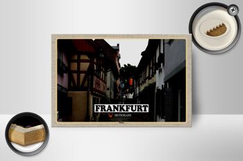 Panneau en bois villes Francfort Allemagne Höchst 18x12 cm décoration 2