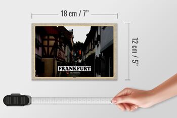 Panneau en bois villes Francfort Allemagne Höchst 18x12 cm décoration 4
