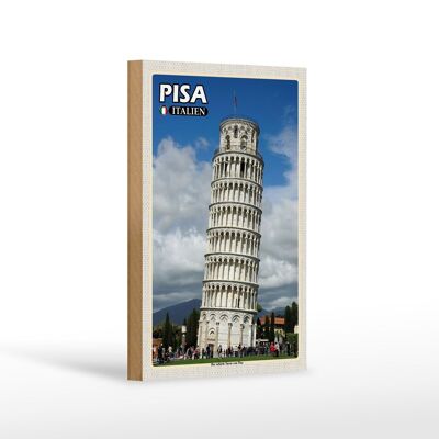 Holzschild Reise Pisa Schiefer Turm Italien 12x18 cm Geschenk