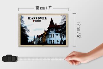 Panneau en bois villes Hanovre Kleefeld architecture 18x12 cm décoration 4