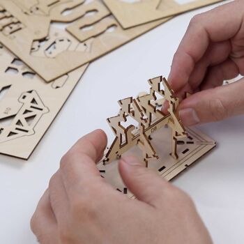 Petites cabanes dans les arbres Temple de la gratitude, puzzle 3D en bois DIY 3
