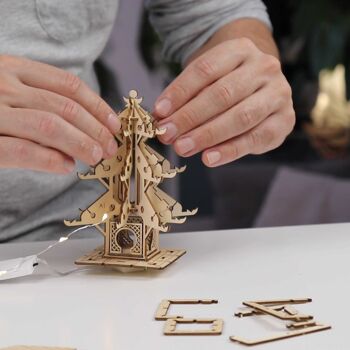 Petites cabanes dans les arbres Temple de la sérénité, puzzle 3D en bois DIY 3