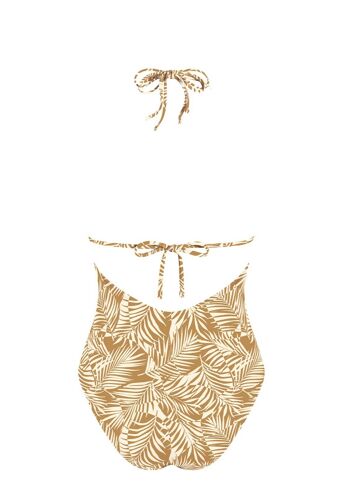 Maillot de bain double bretelles col V-Brun Banana Leaf 2