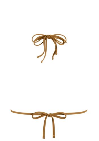 Haut de bikini triangle à double bretelles - Marron sable 2