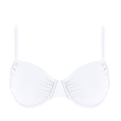 Reducer bikini top with double straps-White