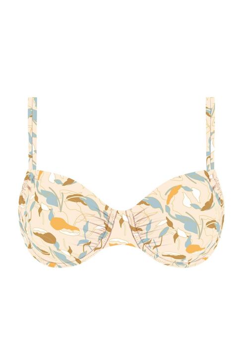 Reducer bikini top with double straps-Falling Leaves