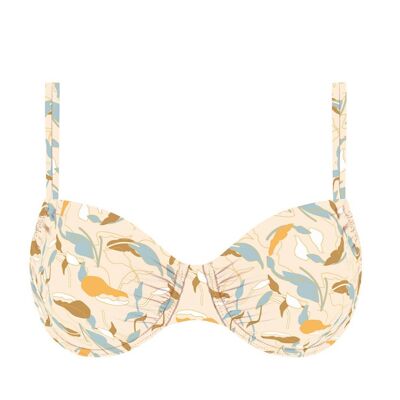 Reducer bikini top with double straps-Falling Leaves