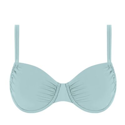 Reducer bikini top with double straps-Misty Blue