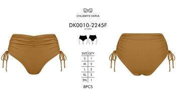 Braguita de bikini de cintura alta-Marrón arena 3