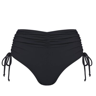 Braguita de bikini de cintura alta-Negro