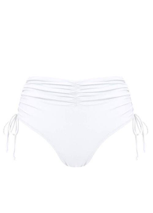 Braguita de bikini de cintura alta-Blanco