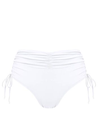 Braguita de bikini de cintura alta-Blanco 1