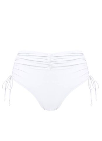 Bas de bikini taille haute-Blanc 1