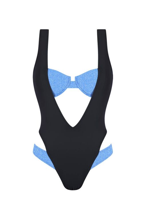 Lurex Swimsuit-Aurora Blue