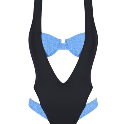 Lurex Swimsuit-Aurora Blue
