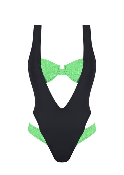 Lurex Swimsuit-Green oasis
