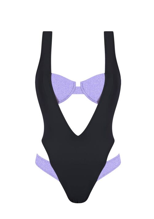 Lurex Swimsuit-Roland purple