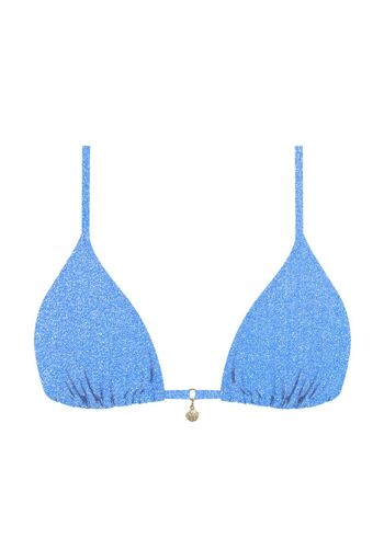 Haut de Bikini Triangle Lurex-Bleu Aurora 1