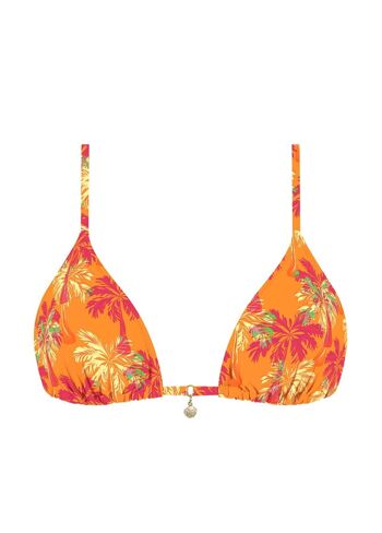 Haut de Bikini Triangle Lurex-Cocotier Orange 1