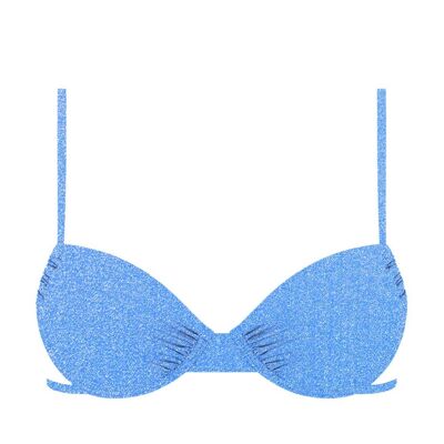 Haut de Bikini Lurex-Bleu Aurora