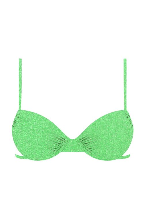 Lurex Bikini Top -Green oasis