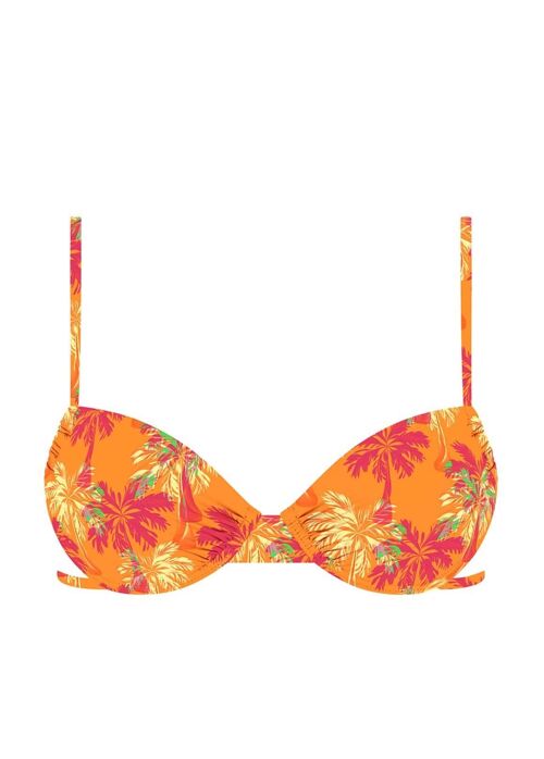 Lurex Bikini Top-Orange Coconut Tree