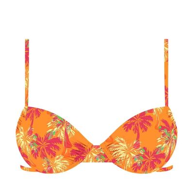 Lurex Bikini Top-Orange Kokosnussbaum