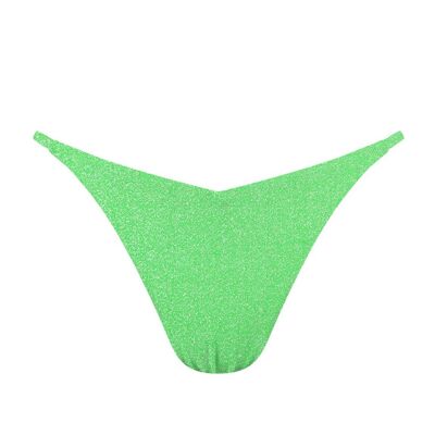 String Bikini Lurex-Vert oasis