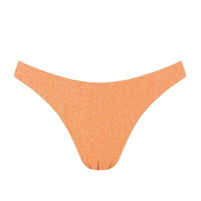 Lurex Brazilian Bikini Bottom-Orange Vitamin C