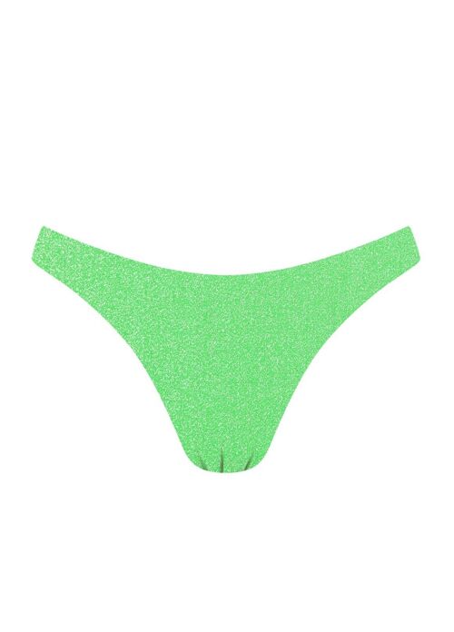 Lurex Brazilian Bikini Bottom-Green oasis