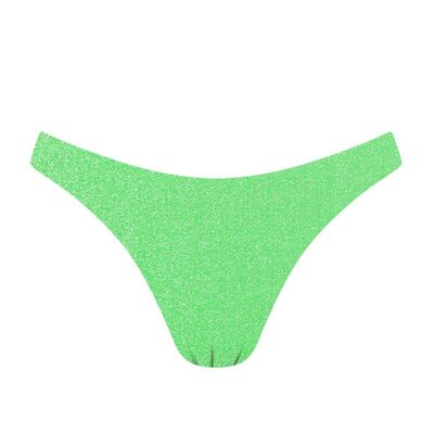 Lurex Brazilian Bikini Bottom-Green oasis