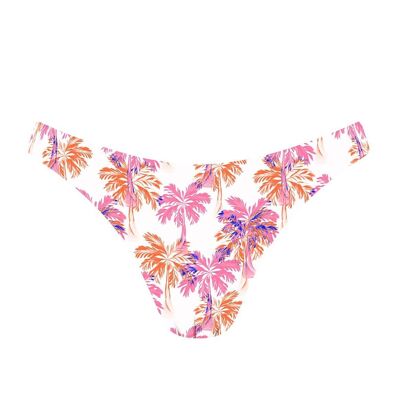 Lurex Brazilian Bikini Bottom-Pink Coconut Tree