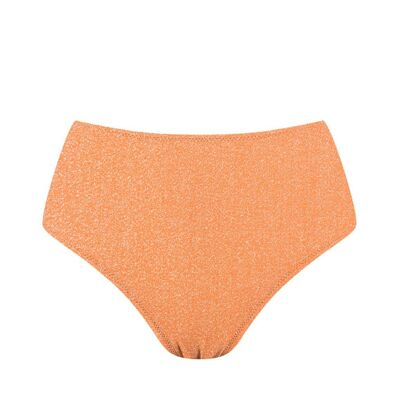 Slip bikini a vita alta-Arancio Vitamina C