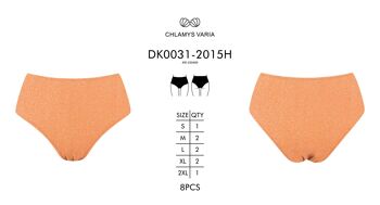 Bas de bikini taille haute-Orange Vitamine C 3