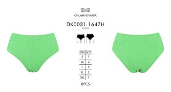 Bas de bikini taille haute-Oasis vert 3