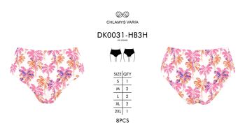 Bas de bikini taille haute-Cocotier rose 3