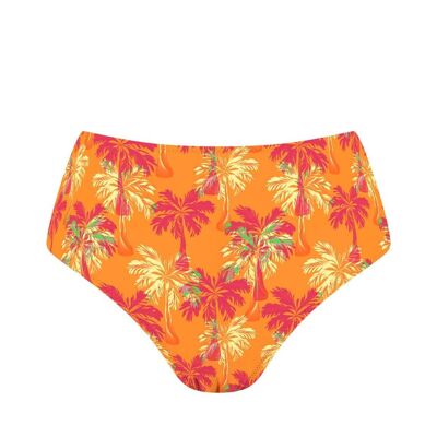 Fondo bikini a vita alta-arancio cocco