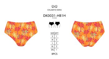 Bas de bikini taille haute-Cocotier Orange 3