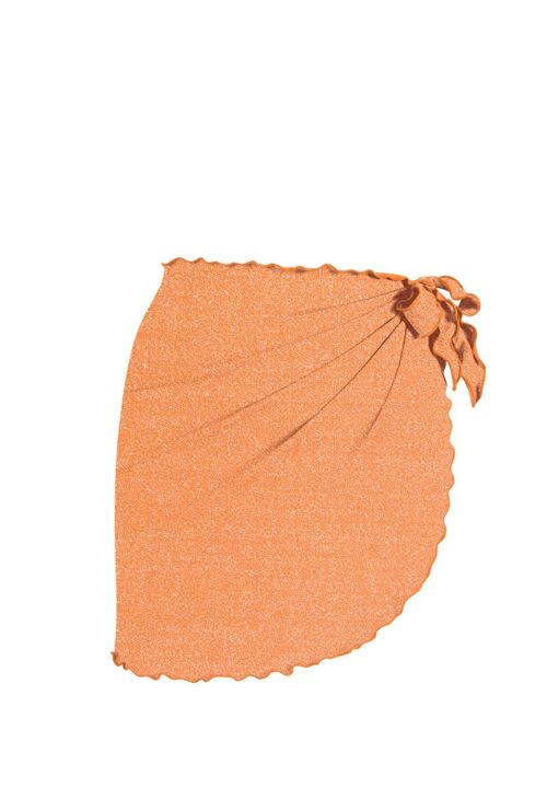 Lurex sarong for Beach-Orange Vitamin C