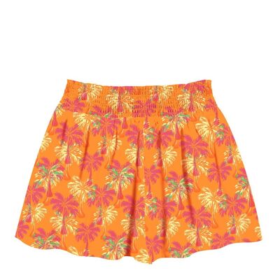 Shorts de playa mujer-Cocotero Naranja