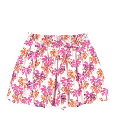 Shorts de playa mujer-Cocotero rosa