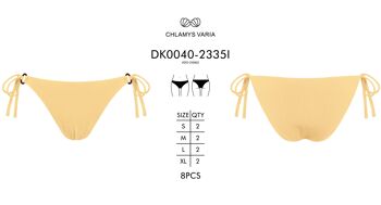 Braguitas de bikini acanaladas Cobertura estándar - Pera amarilla 3