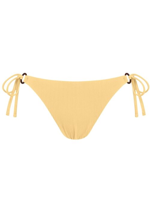 Braguitas de bikini acanaladas Cobertura estándar - Pera amarilla