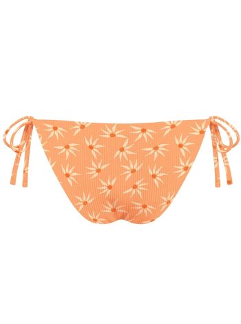 Braguita de bikini acanalada de cobertura estándar - Gerbera naranja 2