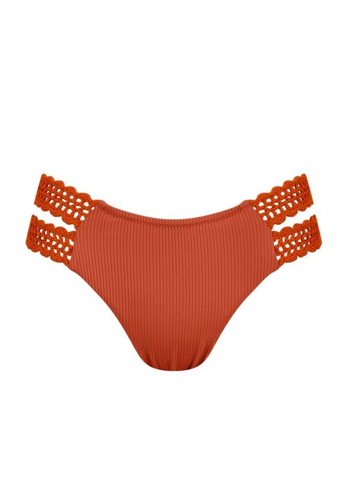 Hilo de parte inferior de bikini brasileño- Rojo carmesí